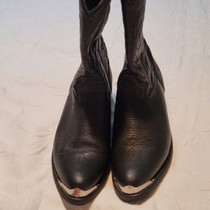 Mens Black Cowboy Western Boots Size 10 D Shoes
